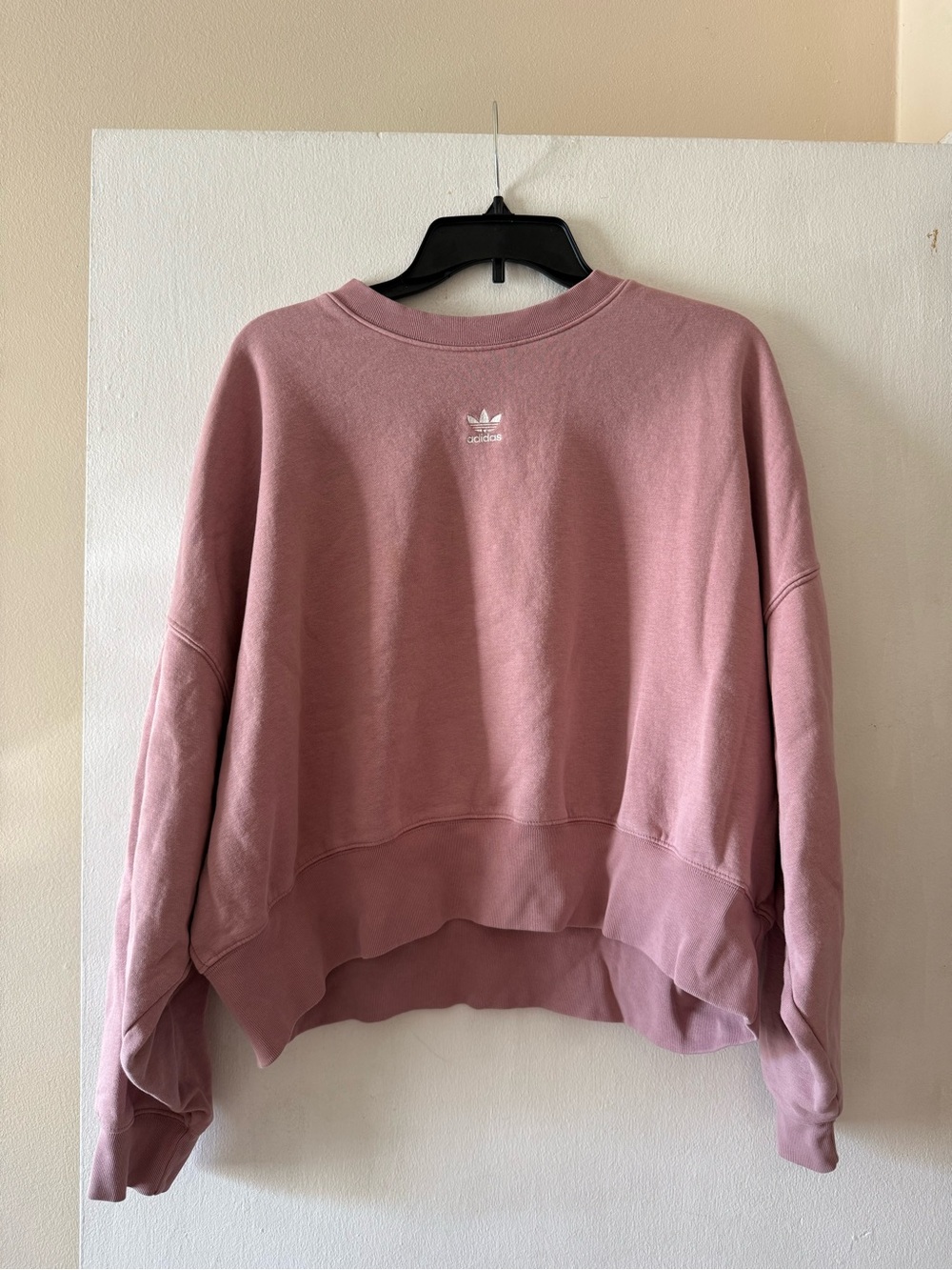 Blush Pink Adidas Slightly Cropped Sweatshirt Size Medium